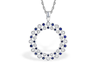 B327-50456: NECKLACE .43 TW SAPP .56 TGW