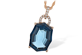 M243-90537: NECK 11.75 LONDON BLUE TOPAZ 11.85 TGW