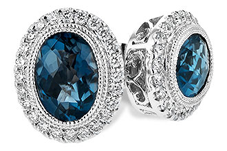 E243-83192: EARR 1.76 LONDON BLUE TOPAZ 2.01 TGW