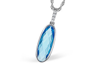 E327-48692: NECK 1.90 BLUE TOPAZ 1.93 TGW