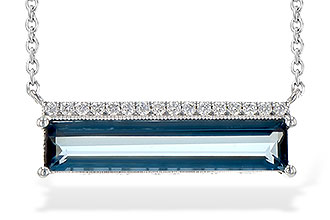 F244-78683: NECK 2.70 LONDON BLUE TOPAZ 2.80 TW