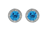 D242-03265: EARR 4.22 BLUE TOPAZ 4.41 TGW