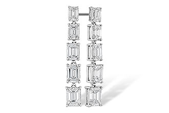 E328-37810: EARRINGS 1.90 TW EMERALD CUTS