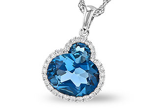 E327-52346: NECK 2.86 LONDON BLUE TOPAZ 3.00 TGW (10X8 OVAL)